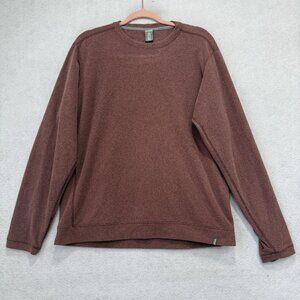 Stio Pullover Mens Medium Pink Fleece Crew Neck Long Sleeve Outdoor Layer